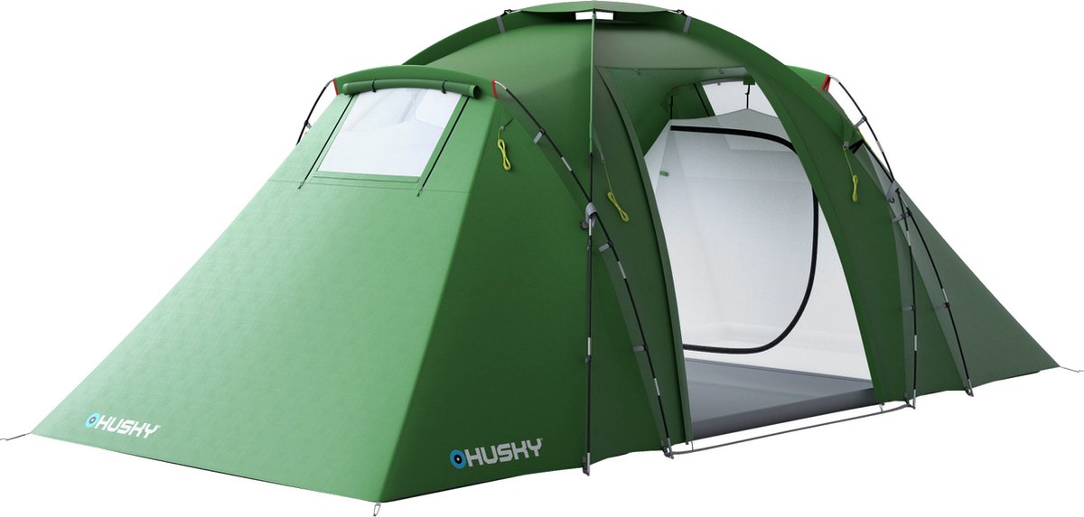 Husky Familietent Boston Dural Polyester - Groen - 4 Persoons