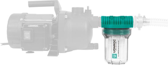 VONROC Voorfilter voor pompen en hydrofoorpompen - 12cm - Max. 4000l/h - Universele voorzetfilter van VONROC — afbeelding 4