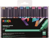 Posca Marker - Paintmarker - Universal Pen - Couleurs métallisées - PC-8K - largeur de trait 8mm - 8 pièces