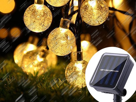 Solar bulbs tuinverlichting - tuinsnoer - tuinslinger - ENERGIEBESPAREND - party verlichting tuin - feestverlichting - zonne-energie lampjes