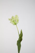 Kunstbloem Tulp - topkwaliteit decoratie - Groen - zijden tak - 71 cm hoog