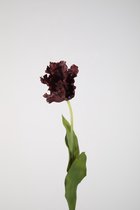 Kunstbloem Tulp - topkwaliteit decoratie - Rood - zijden tak - 71 cm hoog