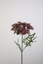 Kunstbloem Dille blossom - topkwaliteit decoratie - Donkerrood - zijden tak - 59 cm hoog