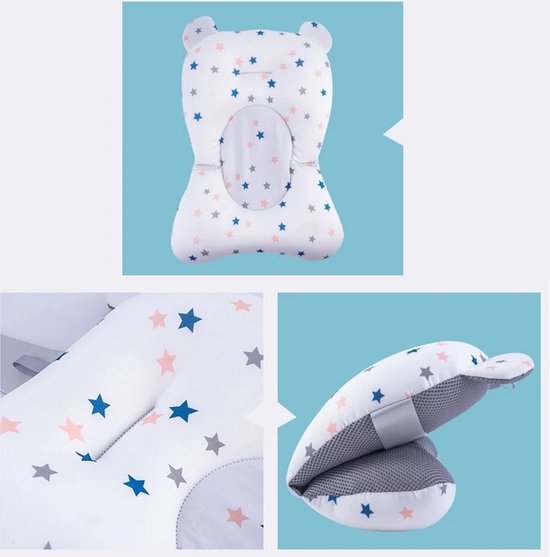 HALLO Baby Badspons Zachte Baby Badmat Pasgeboren Kussen Geurvrij (Blauw