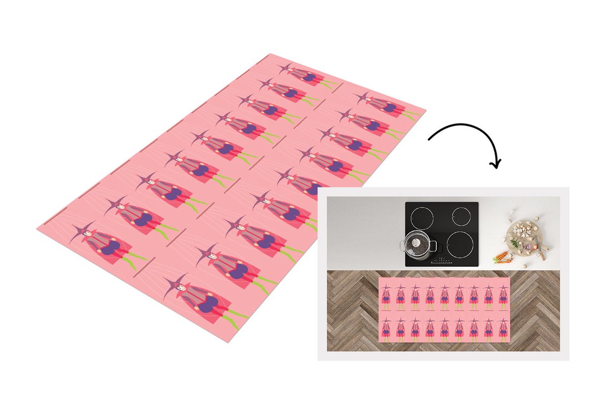 KitchenYeah Keukenloper - Loper keuken - Carnaval - Patronen - Joker - Keukenloper vinyl multicolor, foto 6