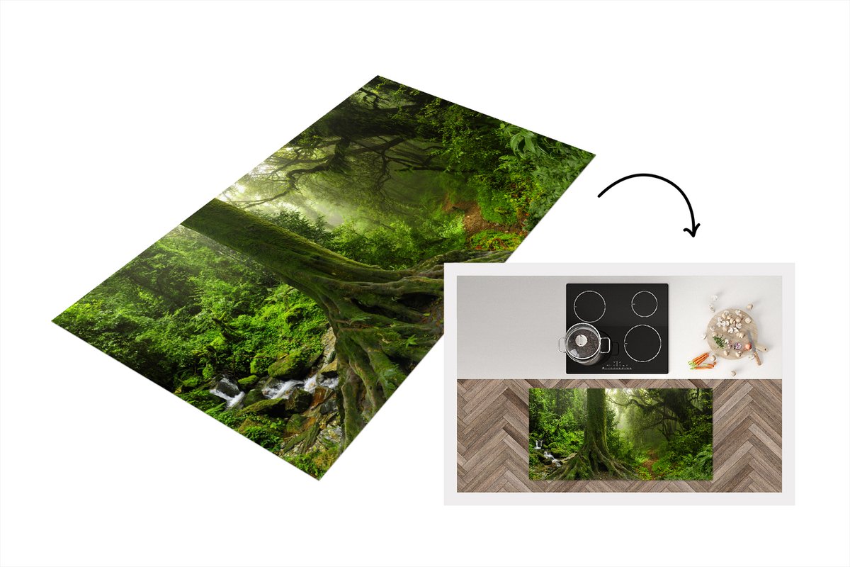 KitchenYeah Keukenloper - Loper keuken - Jungle - Groen - Azië - Keukenloper vinyl, foto 2