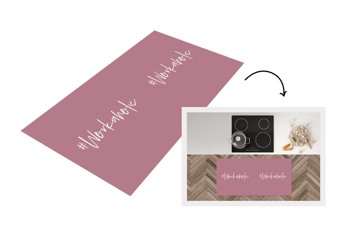 KitchenYeah Keukenloper - Loper keuken - Quotes - Werk - Baan - Workaholic - Keukenloper vinyl multicolor, foto 2