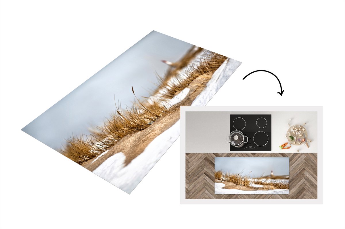 KitchenYeah Keukenloper - Loper keuken - Duinen in de sneeuw - Keukenloper vinyl multicolor, foto 2
