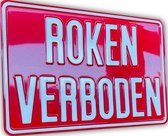 Roken verboden aluminium geperst bord  30 x 20 cm