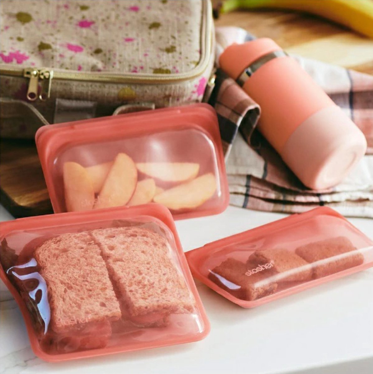 Stasher - Go Bag Opbergzak 532 ml - Siliconen - Zwart