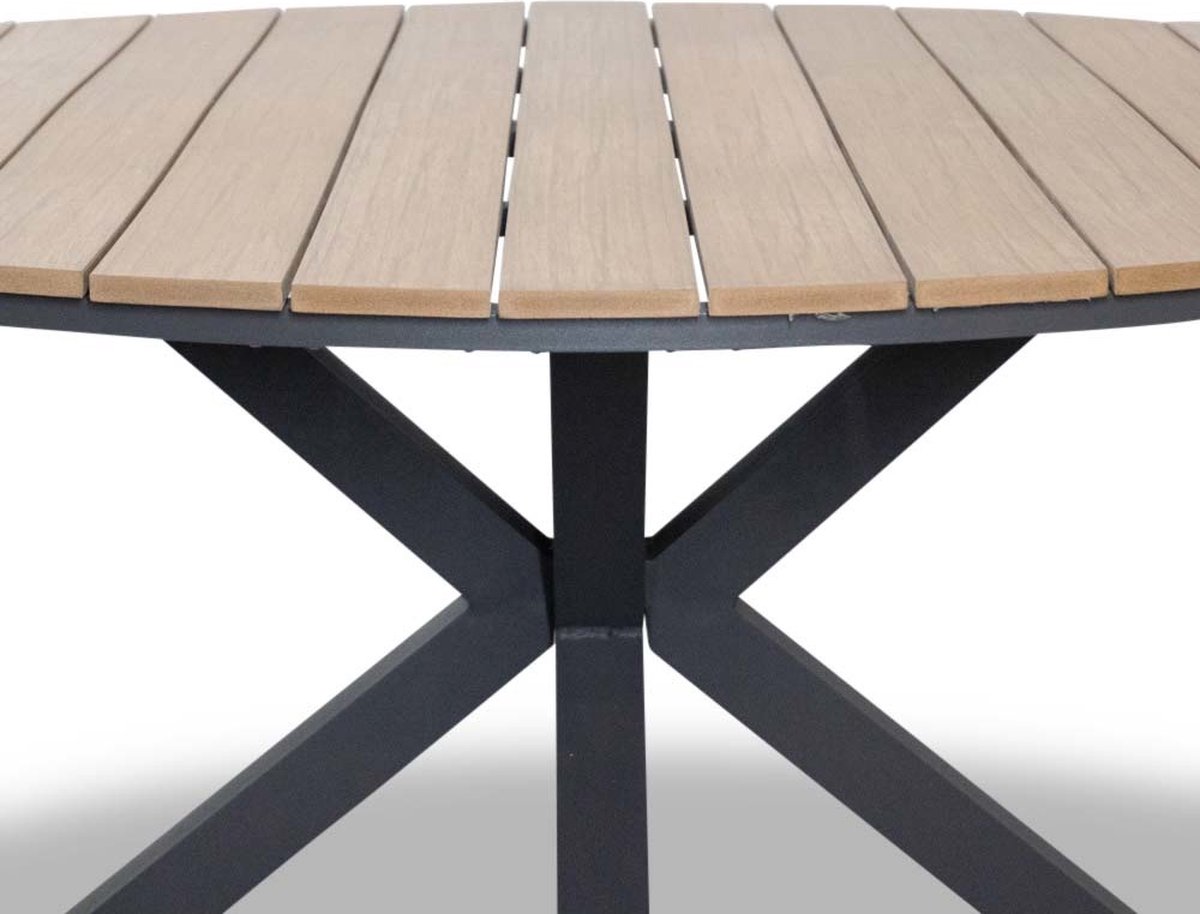 LUX outdoor living Cervo dining tuintafel | aluminium + polywood | 144cm | 6 personen