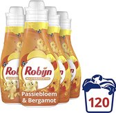 Robijn Classics Passiebloem & Bergamot Wasverzachter, voor een heerlijk zachte was - 4 x 30 wasbeurten - Voordeelverpakking