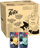 Felix Cat Snacks Party Mix - Kattensnacks Original en Seaside - 16 x 60g