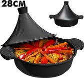 BIKO Aluminium Tajine | Zwart | Alle warmtebronnen| Ø 28cm