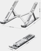 Laptop stand – Aluminium – Draagbaar – Verstelbare beugel – Laptop – Laptop houder – Houder – Stand – Computer – Computer accesoire – Opvouwbaar