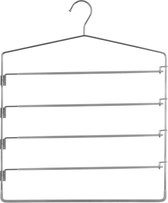 Metalen kledinghanger/broekhanger voor 4 broeken 37 x 48 cm - Kledingkast hangers/kleerhangers/broekhangers