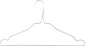 Voordeelset van 25x stuks metalen kledinghangers zilver 40 x 20 cm - Kledingkast hangers/kleerhangers