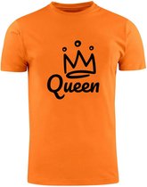 Queen Oranje Dames T-shirt | koningsdag | Willem Alexander | koning | bier | koningin | Maxima
