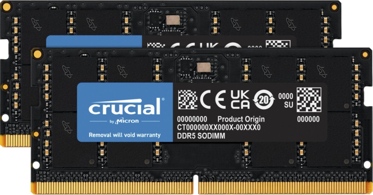 Crucial CT2K16G48C40S5 - Laptopgeheugen - 32GB - DDR5