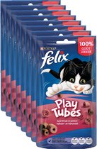 Felix PlayTubes - Kattensnacks Kalkoen & Ham - 8 x 50g