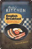Wandbord - Marty's Kitchen English Breakfast - leuk voor in de keuken