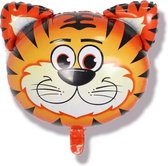 folieballon tijger mini, 26x30cm , 2 stuks Kindercrea