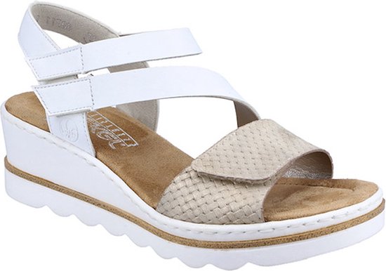 Rieker -Dames - wit - sandalen - maat 38