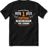 1 Jaar Legend - Feest cadeau kinder T-Shirt Jongens - Wit / Oranje - Perfect Verjaardag Cadeau Shirt - grappige Spreuken, Zinnen en Teksten. Maat 146