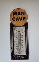 Thermometer Metaal - Vintage Man Cave 29x 10 cm