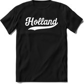 Nederland - Wit - T-Shirt Heren / Dames  - Nederland / Holland / Koningsdag Souvenirs Cadeau Shirt - grappige Spreuken, Zinnen en Teksten. Maat S