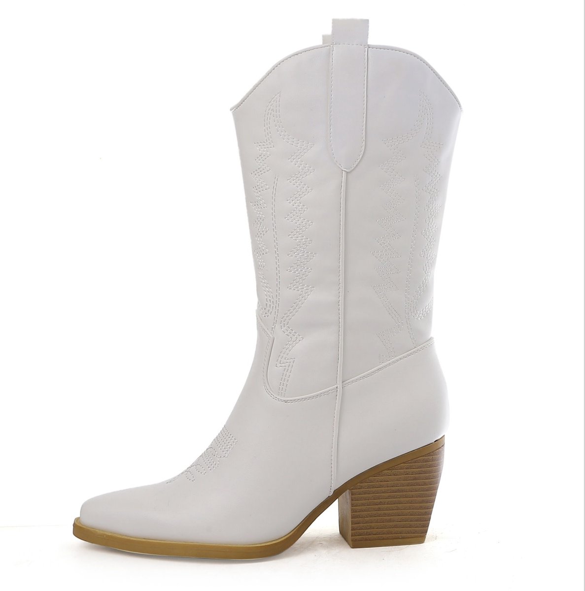 Smile Favorites® Dames Cowboylaarzen - Wit - Imitatieleer - Maat 37