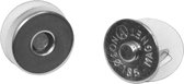 magneetsluiting - sluiting magnetisch voor tas - zilver nikkel - 14 mm - 2 ronde magneetsluitingen