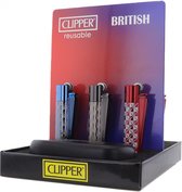 Clipper Metalen Aansteker Met Opbergdoosje British Rood