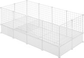 Kamyra® Kennel voor Binnen - Voor Honden, Katten & Overige Huisdieren - Kennelpanelen, Hondenkennel - Plastic & Metaal - Wit