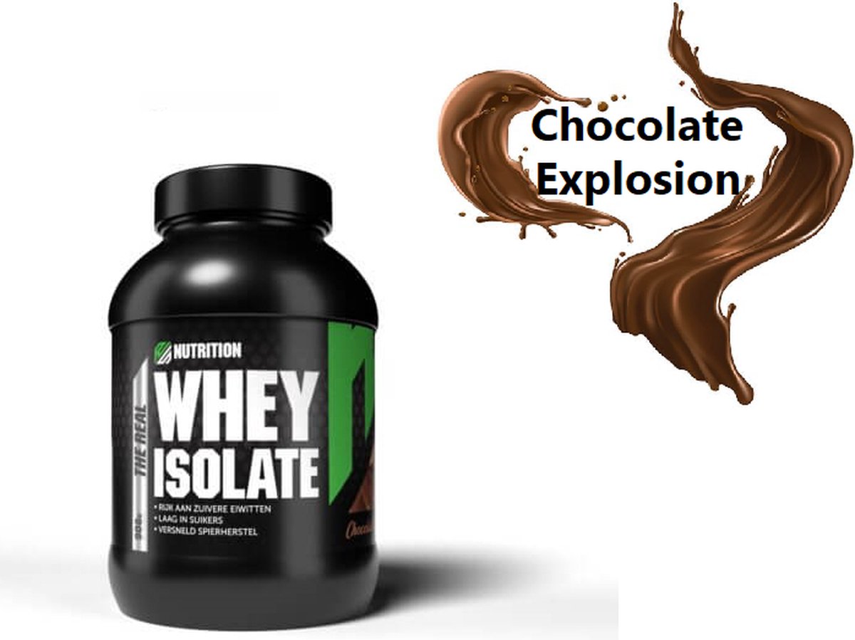 RS Nutrition Whey Eiwitpoeder - Protein Poeder - Vegan - Hoog in Eiwit & Laag in Suikers - Chocolate Explosion - 908 gram