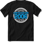 2006 Limited Edition | Feest Kado T-Shirt Heren - Dames | Wit - Blauw | Perfect Verjaardag Cadeau Shirt | Grappige Spreuken - Zinnen - Teksten | Maat L