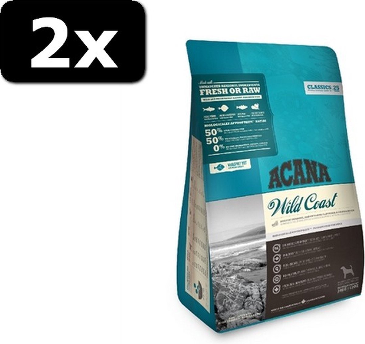 2x ACANA CLAS WILD COAST 2KG