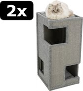 2x # CAT TOWER GABRIEL GRIJS 78CM