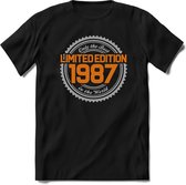 1987 Limited Edition | Feest Kado T-Shirt Heren - Dames | Zilver - Goud | Perfect Verjaardag Cadeau Shirt | Grappige Spreuken - Zinnen - Teksten | Maat S