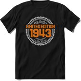 1943 Limited Edition | Feest Kado T-Shirt Heren - Dames | Zilver - Goud | Perfect Verjaardag Cadeau Shirt | Grappige Spreuken - Zinnen - Teksten | Maat XL