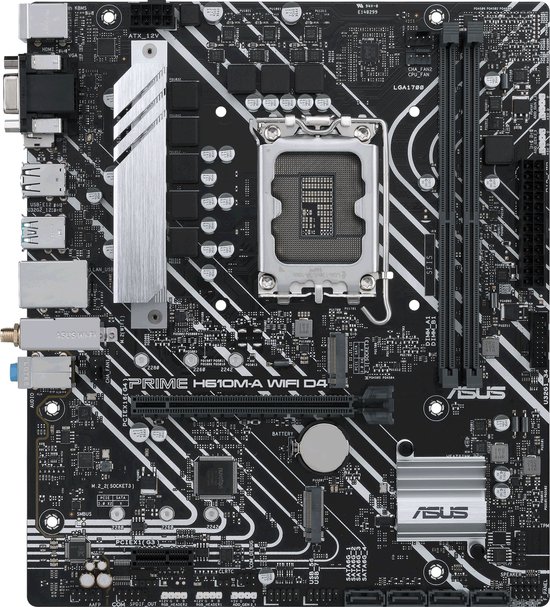ASUS PRIME H610M-A WIFI D4 Intel H610 LGA 1700 micro ATX | bol