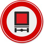 Verkeersbord C22 gesloten voor voertuigen met gevaarlijke stoffen - aluminium DOR 1000 mm Klasse 3 - 15 jaar garantie