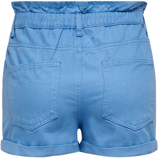 Only Broek Onlcuba Life Paperbag Shorts Dnm - S bol | Dames Denim Blue Maat Medium 15200196
