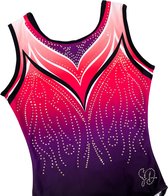 Sparkle&Dream Turnpakje Kyla Paars Roze - CLA | maat 134-140 - Gympakje voor Turnen en Gymnastiek