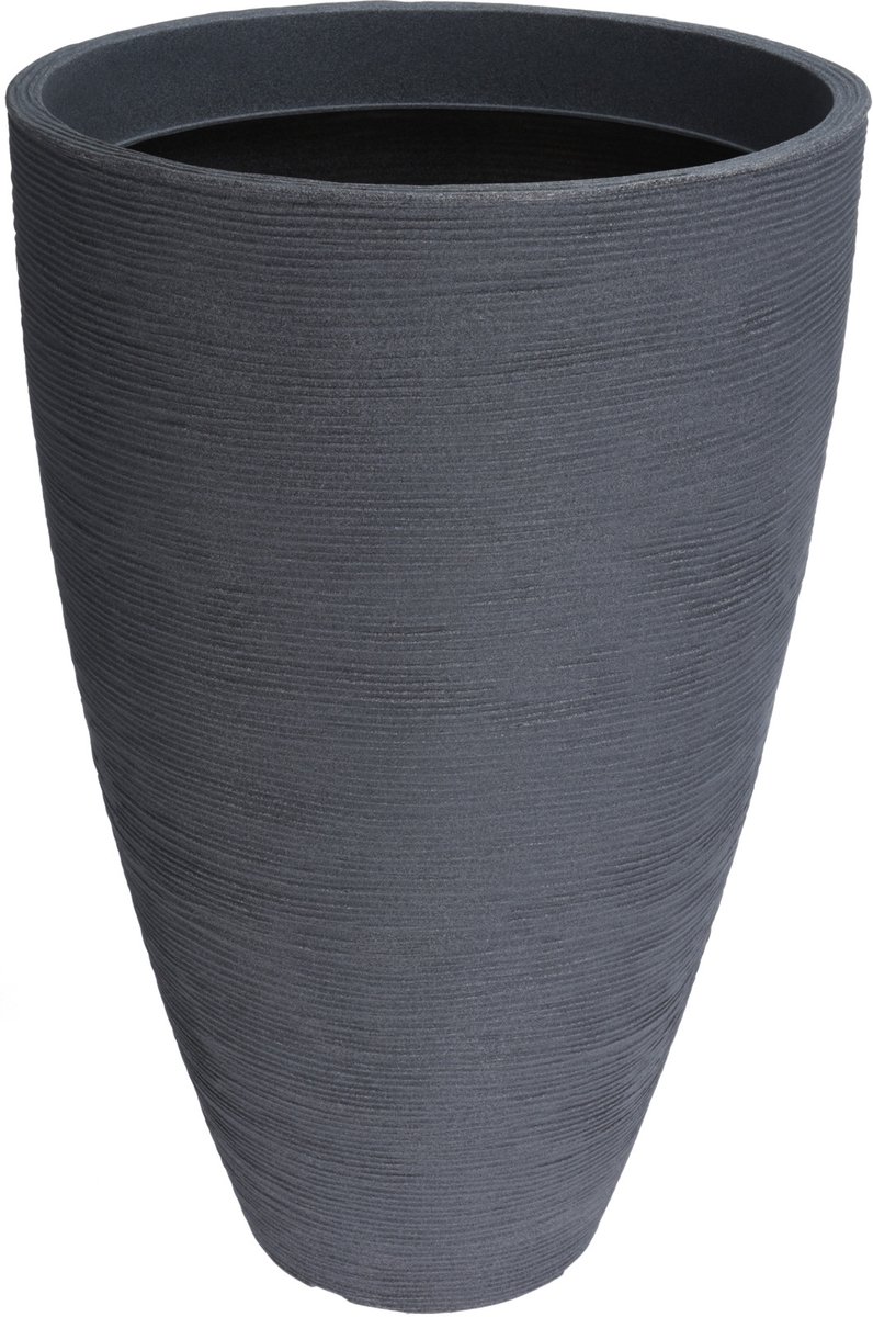 Nampook Bloempot Ribbed 40 X 60 Cm Kunststof Grijs