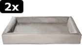 2x BIA-80 KUNSTL HOES TAUPE 100X80CM