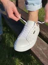 VanPalmen sneaker - wit - glad leer makkelijk onderhouden - bol.com