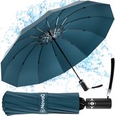 NovaQ Storm Paraplu Opvouwbaar - Paraplu - Forrest Green - Polsband - Automatisch Uitklapbaar -  Windproof - 110 cm