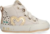 Bunnies JR 222120-503 Meisjes Babysneakertjes - Beige - Leer - Veters