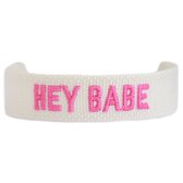 Geweven armband hey babe